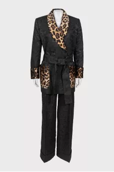 Black suit with a pattern