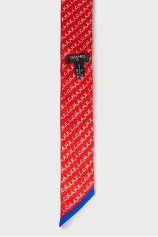 Silk scarf with signature print