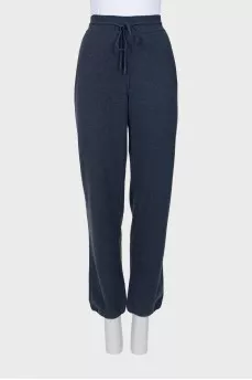 Straight-fit cashmere trousers
