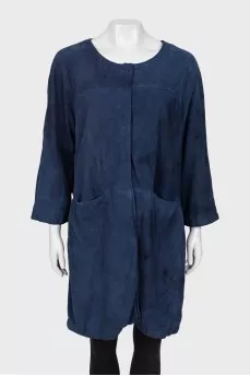 Blue cardigan with pockets