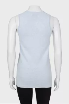 Cashmere light blue cardigan