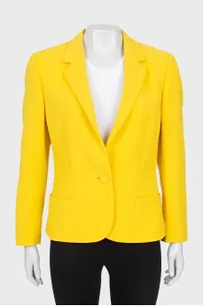 Yellow button down jacket