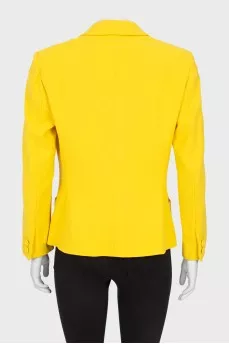 Yellow button down jacket