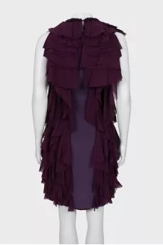 Silk ruffle dress with tag
