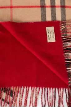Checked cashmere scarf