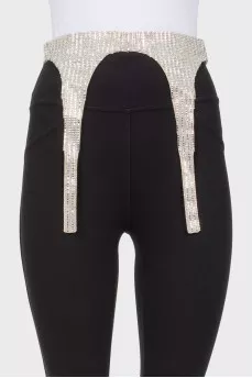 Belt decorated with rhinestones