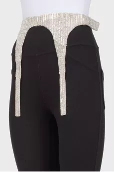 Belt decorated with rhinestones