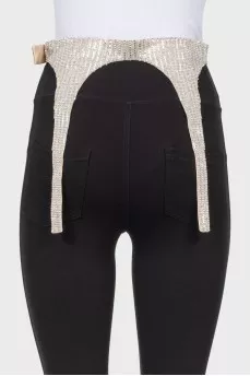 Belt decorated with rhinestones
