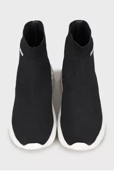 Black sneakers with chunky soles