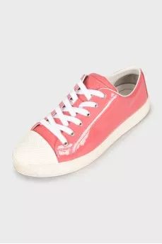 Pink patent leather sneakers