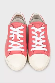 Pink patent leather sneakers