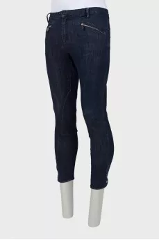 Men's blue embellished jeans