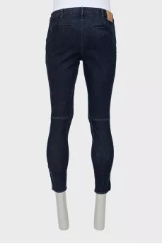 Men's blue embellished jeans