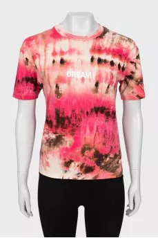 Straight-fit T-shirt in abstract print