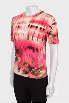 Straight-fit T-shirt in abstract print