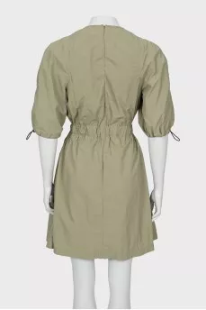 Green dress with puff sleeves
