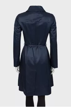 Blue cloak with decorated belt