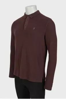 Men's brown pullover with collar