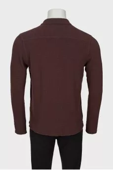Men's brown pullover with collar