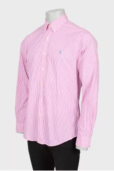 Men's pink striped shirt