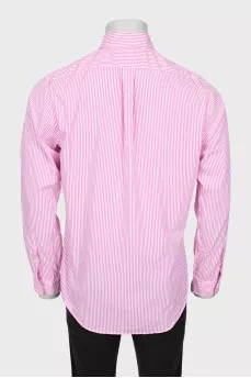 Men's pink striped shirt