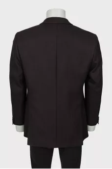Men's wool jacket in fine print