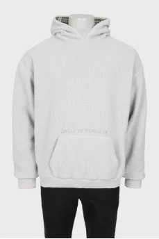 Men's light gray hoodie