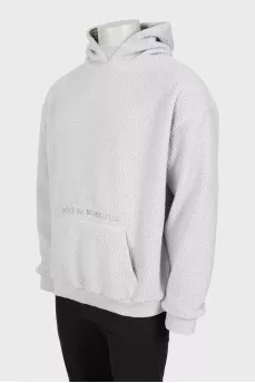 Men's light gray hoodie