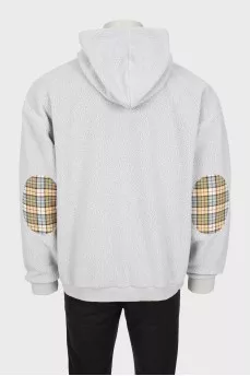 Men's light gray hoodie