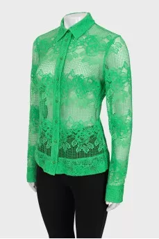 Lace shirt with pattern
