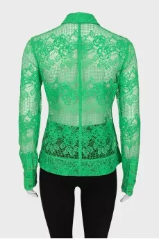 Lace shirt with pattern