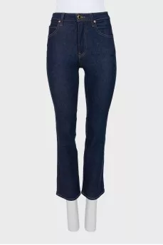 Dark blue high waist jeans