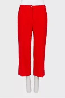 Red culottes with pockets