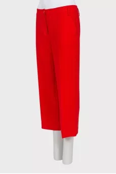 Red culottes with pockets