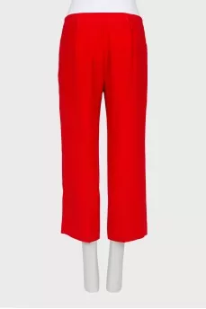 Red culottes with pockets