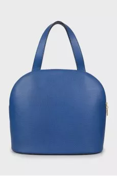 Blue bag with gold hardware
