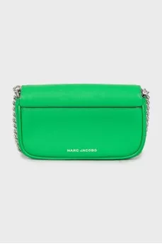 Green mini bag with silver hardware