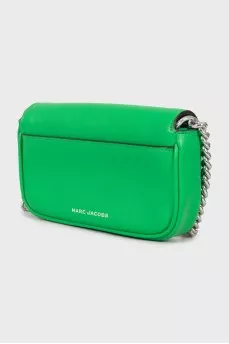 Green mini bag with silver hardware