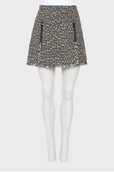 Woven skirt with tag