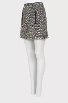 Woven skirt with tag
