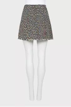 Woven skirt with tag
