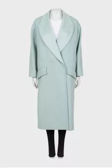Turquoise wool coat