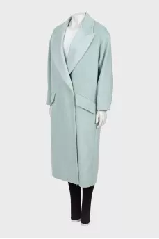 Turquoise wool coat