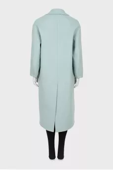 Turquoise wool coat