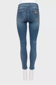 Skinny jeans with ripped effect