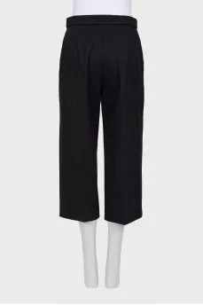 Wool black culottes