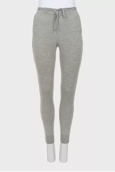 Wool and silk sweatpants