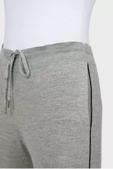 Wool and silk sweatpants