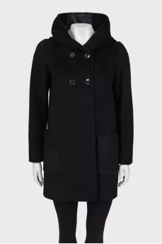Double-breasted cashmere coat