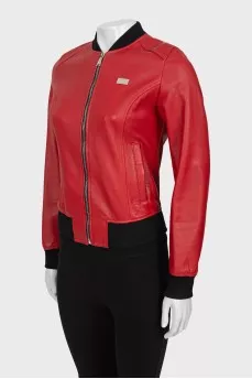 Red leather jacket